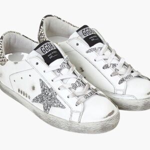 Golden Goose Classic Glitter Star Snakeskin
